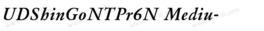 UDShinGoNTPr6N Mediu字体转换